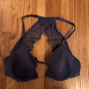 Front closure lace racer back